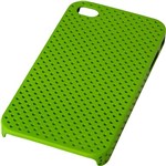 Capa Emborrachada Pequenos Furos para IPhone 4 - Verde Clara - Geonav