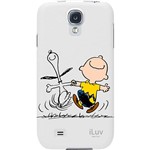 Capa para Celular para Galaxy S4 Snoopy Series Harshell de Plástico Rígido Branca ILuv