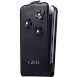 Capa para IPhone 5/5s GUESS Flap Case Preto Flores - IKase