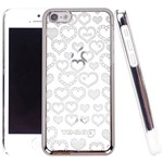 Capa Protetora com Desenhos de Coração para IPhone 5C Prata - Yogo