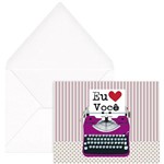Cartão com Envelope eu Amo Você Typewriter - Joy Paper