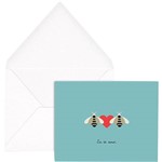 Cartão com Envelope eu te Amo Bee Turquesa - Joy Paper