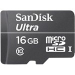 Cartão de Memória Micro SD 16GB SanDisk Ultra 30MB/s