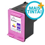 Cartucho de Tinta Compatível HP 61XL Tricolor 12ml Deskjet 1000 Deskjet 2000 Deskjet 3000