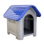 Casa Plástica Desmontável Cães Mec Pet Azul Tamanho 3