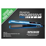 Chapinha Progressive Pro Salon Line - Placas Médias, Até 230°C,Visor Digital, Íons Anti-Friz, Bivolt
