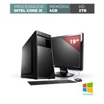 Computador Corporate Intel Core I5 Memória 4GB HD 2Tb Windows Monitor 19'' Teclado e Mouse