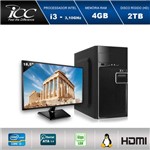 Computador Desktop Icc Iv2542sm18 Intel Core I5 3.10 Ghz 4gb HD 1tb Hdmi Full HD Monitor Led 18,5"
