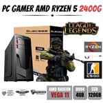 Computador Gamer Amd Ryzen 5 2400g 3.6ghz Ddr4 Ssd 120gb
