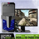 Computador Gamer Intel Core I3-7100 (geforce Gtx 1050 2gb) 8gb 1tb Monitor 21,5 Led Fullhd Easypc