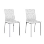 Conjunto 2 Cadeiras 1804 Carraro Branco/Cromado