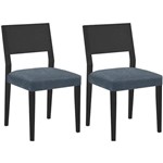 Conjunto 2 Cadeiras Gardênia – Tremarin - Preto / Azul
