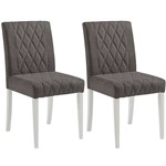 Conjunto 2 Cadeiras Menta – Tremarin - Branco / Cinza