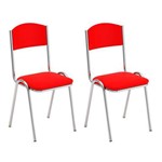 Conjunto com 2 Cadeiras Ipeúna Vermelho