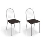 Conjunto com 2 Cadeiras Noruega Corino Preto