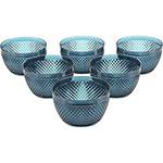 Conjunto de Bowls em Acrílico de 600ml Capri 6 Peças Azul Escuro - La Cuisine