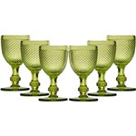 Conjunto de Taças de Vidro para Vinho Bico de Jaca Verde 130ml 6 Peças - Rojemac