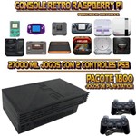 Console Retrô Mini PS2 RetroPie (1.800 Jogos para PS1) 27.000 Jogos + 2 Controles PS3
