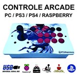 Controle Arcade para PC, PS3, PS4 e Raspberry com Placa Zero Delay Original