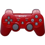 Controle Dualshok 3 Prata PS3 - Vermelho