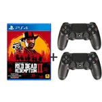 Controle Sem Fio Dualshock 4 Sony + Red Dead Redemption 2 - PS4