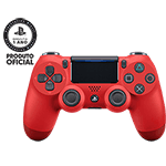 Controle Sony Dualshock 4 Vermelho Sem Fio