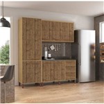 Cozinha Compacta com Balcão, Paneleiro e Aéreo - Pinus