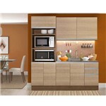Cozinha Compacta com Balcão para Pia Glamy Ellen - Saara/rustic