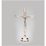 Crucifixo em Latão com Base com Madre-Pérola 22cm