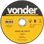 Disco de Corte para Metal 180 X 3,0 X 22,23 Mm - VDR12 - Vonder