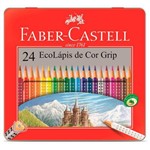 Ecolápis de Cor Grip - Faber-Castell Estojo Lata com 24 Cores - Ref 121024lt