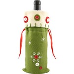 Embalagem Natalina para Vinho, Verde - Christmas Traditions