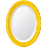 Espelho Oval Ornamental Classic Santa Luzia 50cmx41cm Amarelo