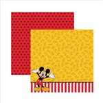 Folha para Scrapbook Dupla Face Disney Toke e Crie Mickey Mouse 2 Barrado - 19312 - SDFD018