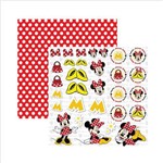 Folha para Scrapbook Dupla Face Disney Toke e Crie Minnie Mouse 2 Recortes - 19303 - SDFD009