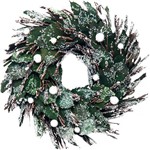 Guirlanda de Natal Verde com Bagas Brancas 27cm Christmas Traditions