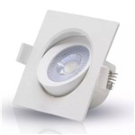 Kit 10 Spot Quadrado LED 5W - 3000K Branco Quente - Direcionável para Teto Sanca e Gesso