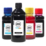 Kit 4 Tintas para Epson L120 Bulk Ink Black 500ml Coloridas 100ml Aton Corante