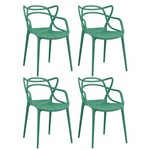 KIT - 4 X Cadeiras Masters Allegra - Verde Escuro