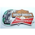 Kit 5 Placas Decorativas Budweiser Harley Route 66 Jack