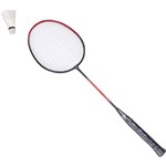 Kit Badminton com 2 Raquetes e 3 Petecas Vermelha - Hook Sports