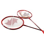 Kit Badminton 2 Raquetes Fibra de Vidro Winmax Vermelho