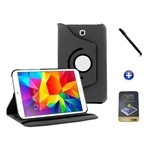 Kit Capa Galaxy Tab e T560/T561 Giratória 360 - BD NET + Pel de Vidro + CAN Touch (Preto)