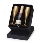 Kit Champagne Moët Chandon Brut 375ml + 2 Taças