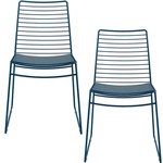Kit com 2 Cadeiras Nicole Azul Noturno - Carraro