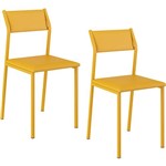 Kit com 2 Cadeiras Sofia Amarelo - Carraro