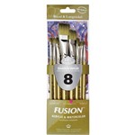 Kit Fusion Shader/Wash com 8 Pincéis Rfus-303 Royal Langnickel