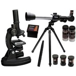 Kit com Telescópio e Microscópio Infantil Vivitar Vivtelmic30