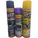 Kit Luxcar Limpeza Interna - Silicone + Limpa Ar Condicionado + Limpa Estofado