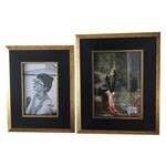 Kit Porta Retratos 10x15 e 13x18 Bisotado Ouro 3060/0020